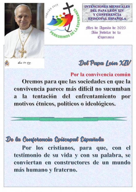 Intenciones del Papa Len XIV para el mes de Agosto