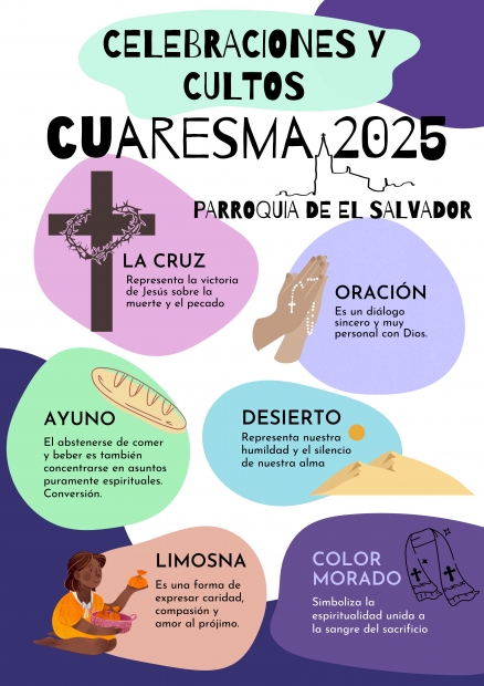 Cuaresma 2025 en la Parroquia. Feliz Cuaresma!!