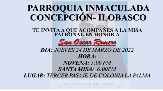 MISA PATRONAL A SAN ROMERO