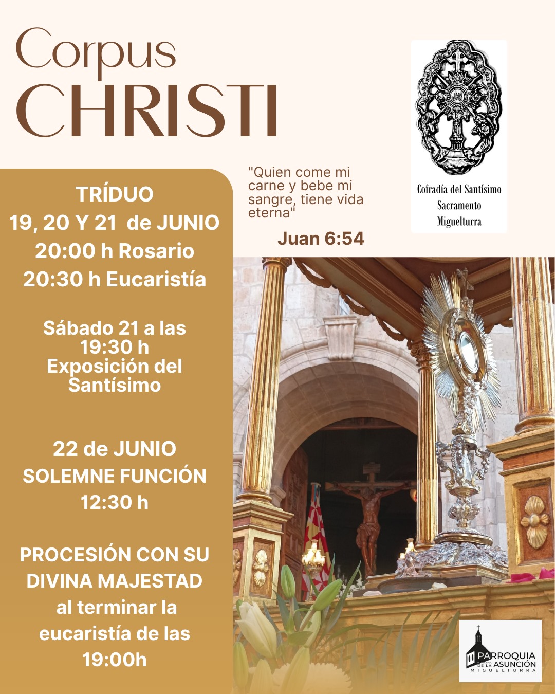 Miguelturra celebra la Festividad del Corpus Christi
