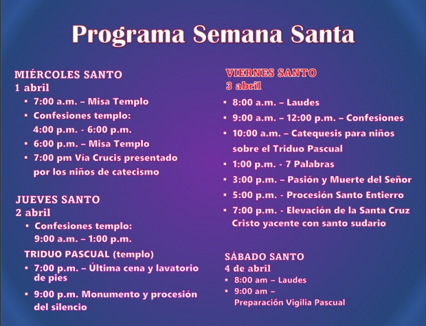 PROGRAMA SEMANA SANTA