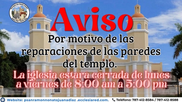 AVISO REMODELACI�N DEL TEMPLO