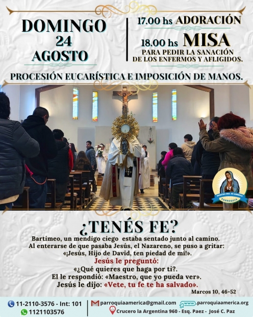 Misa de Enfermos y Afligidos Domingo 