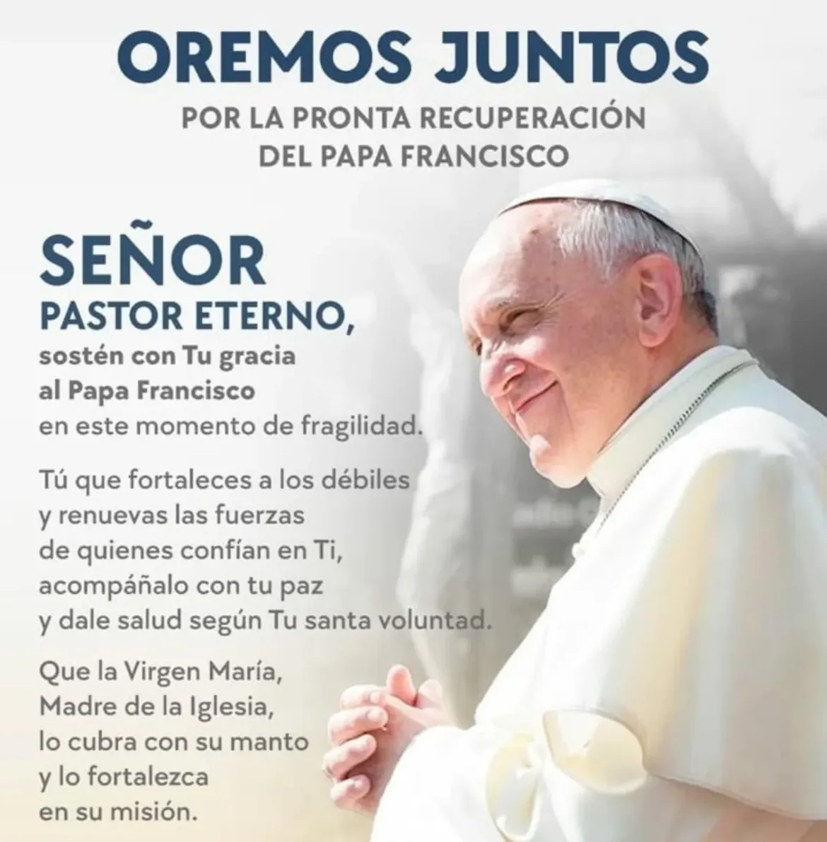 PREGARIA PEL PAPA FRANCESC