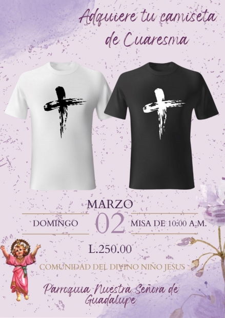 Adquiere tu camiseta de cuaresma 