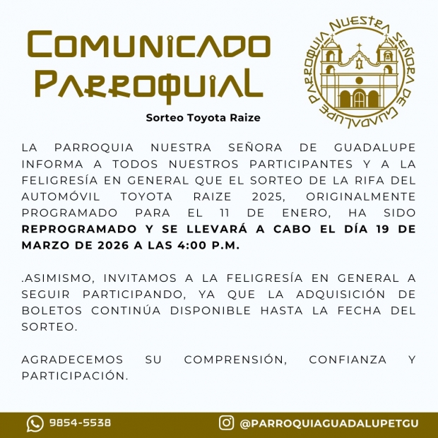 Comunicado Rifa Veh�culo