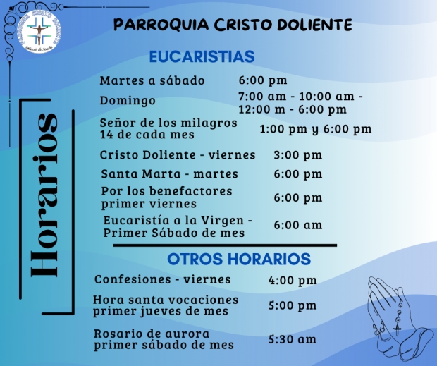 HORARIOS PARROQUIALES