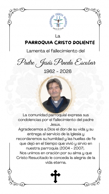 Condolencia Padre Jes�s Pineda