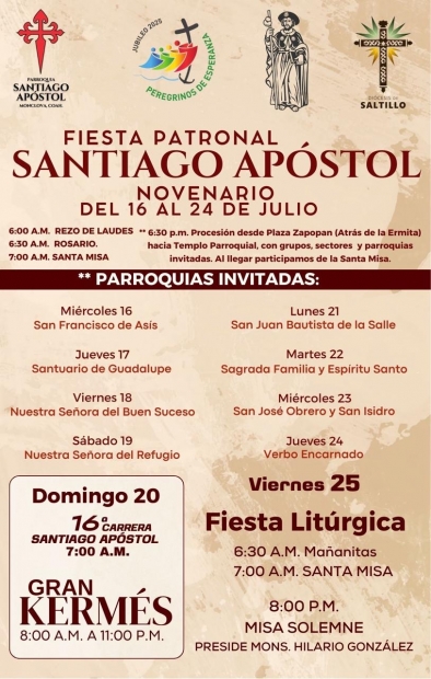 NOVENARIO EN HONOR A SANTIAGO APOSTOL 2025 