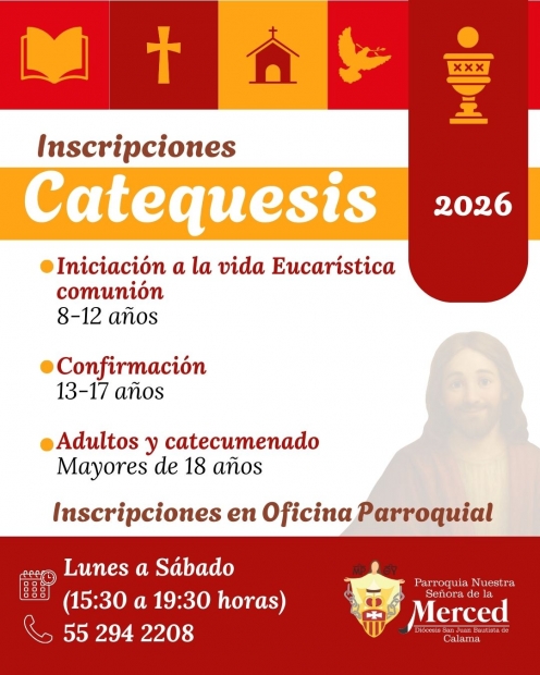 Inscripciones Catequesis 2026
