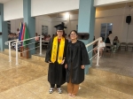 Nuestras servidoras del altar, Waleska y Keyllian, en la Misa de graduandos.  