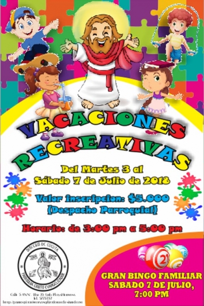 VACACIONES RECREATIVAS 3-7 JULIO