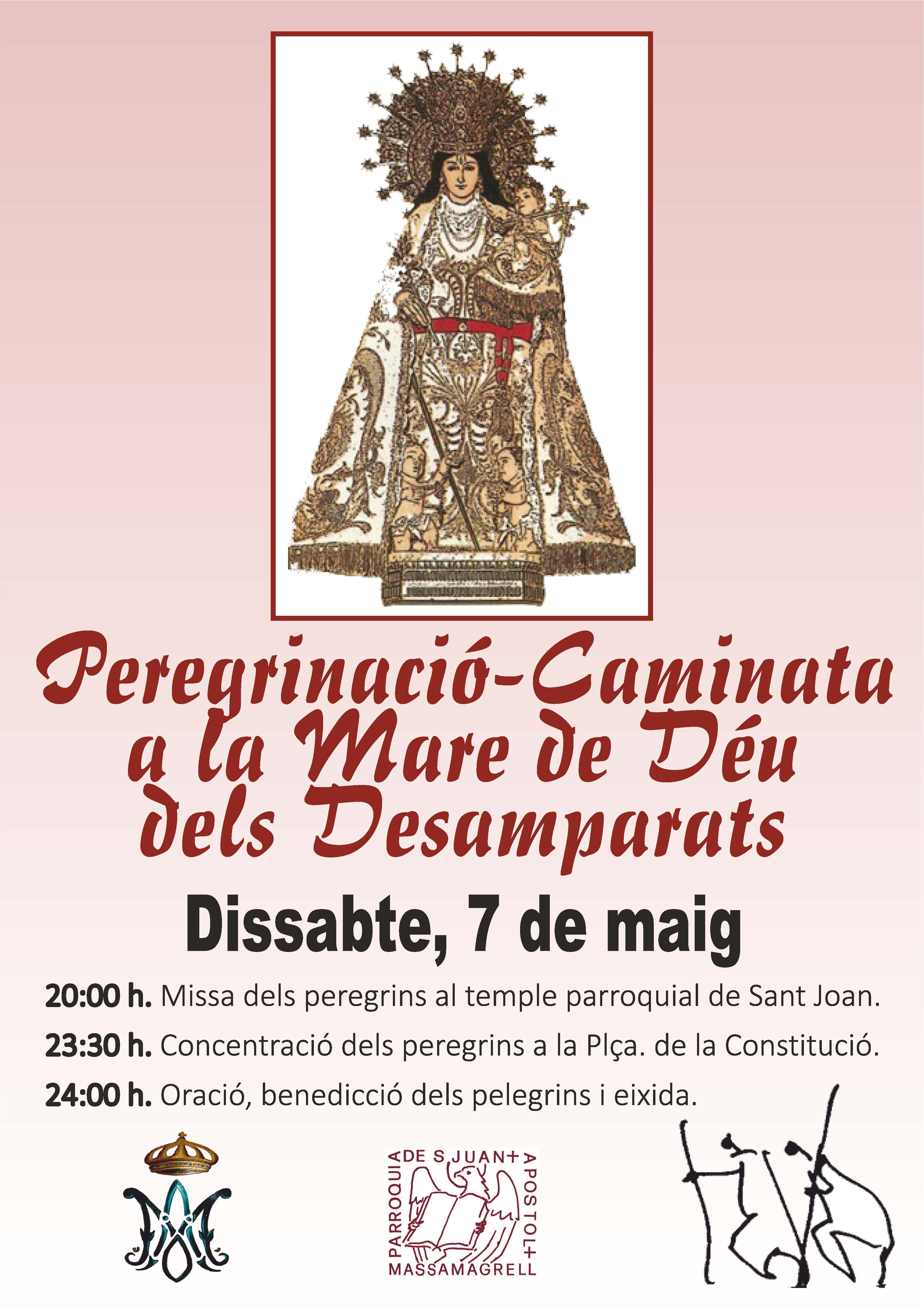 Sbado, 7 de mayo: Caminata-Peregrinaci a la Baslica de la Mare de Du dels Desamparats