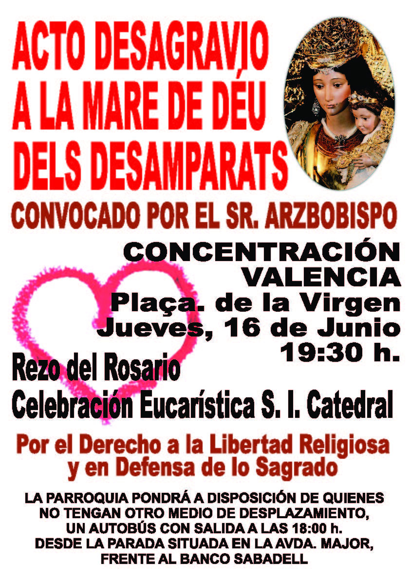 Acto desagravio a la Mare de Du