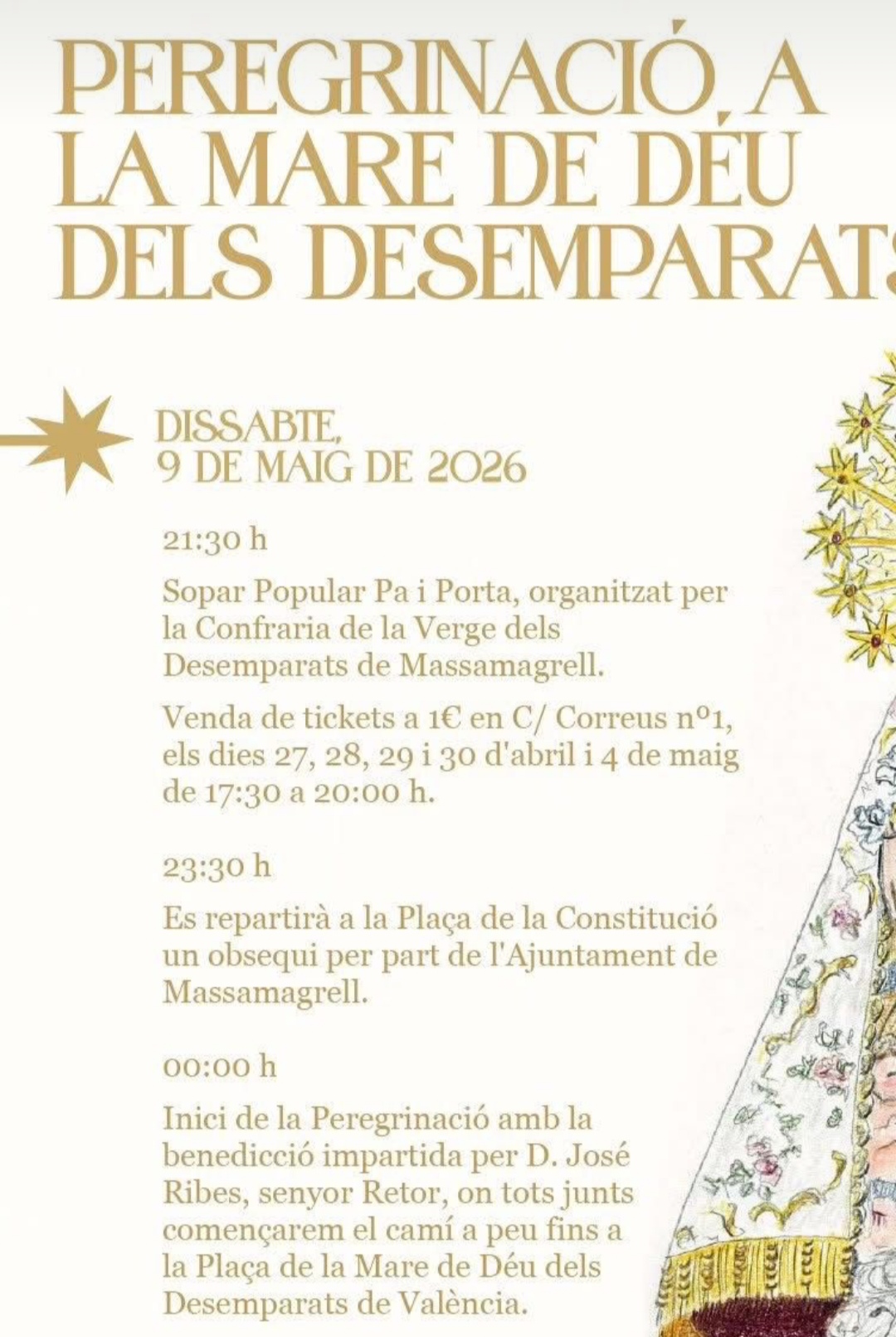 VIRGEN DE LOS DESAMPARADOS 
