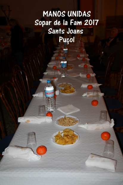 CENA Y MISAS DE MANOS UNIDAS 2017