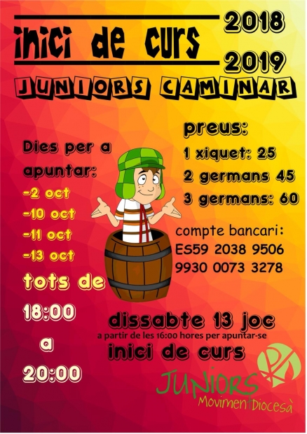 JUNIORS CAMINAR. INSCRIPCIONES.