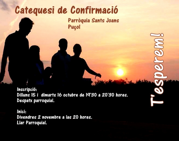 CATEQUESIS DE CONFIRMACIN. INSCRIPCIN.