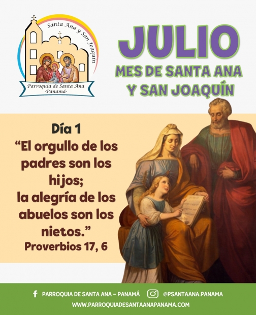 Julio mes de Santa Ana y San Joaqun. Da 1.