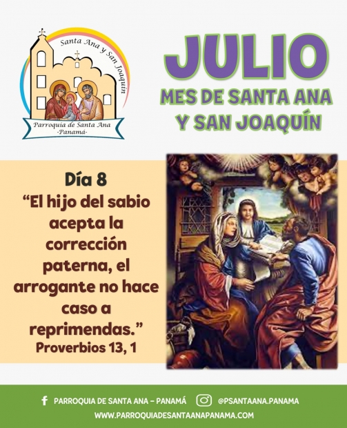 De la mano de  Santa Ana y San Joaqun. Da 8.