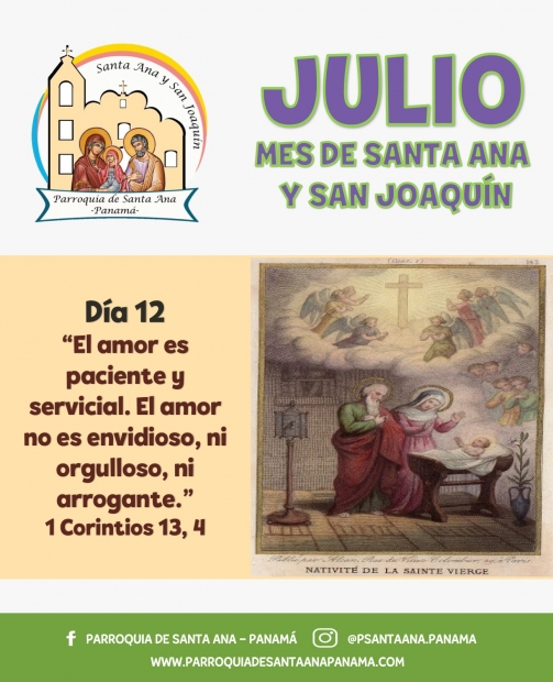 De la mano de  Santa Ana y San Joaqun. Da 12.