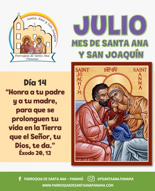 De la mano de  Santa Ana y San Joaqun. Da 14.