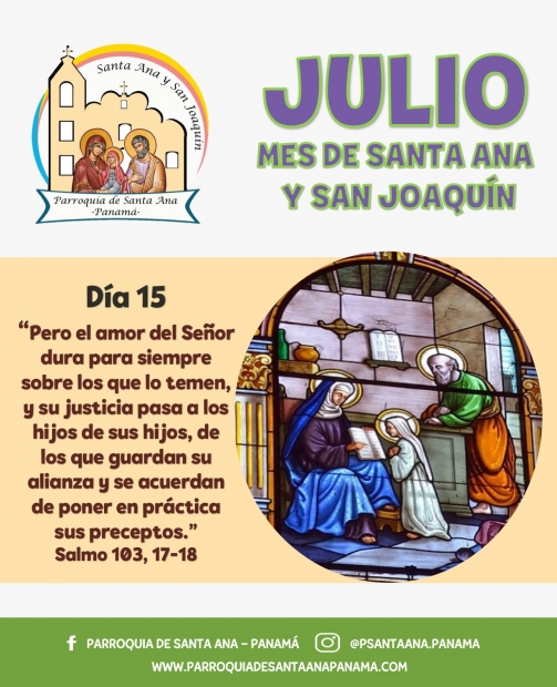 De la mano de  Santa Ana y San Joaqun. Da 15.