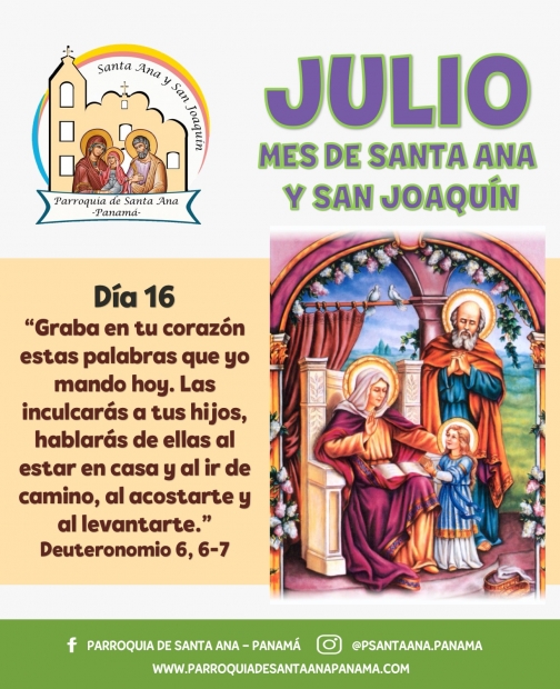 De la mano de  Santa Ana y San Joaqun. Da 16.