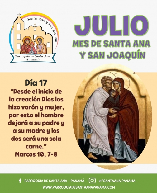 De la mano de  Santa Ana y San Joaqun. Da 17.