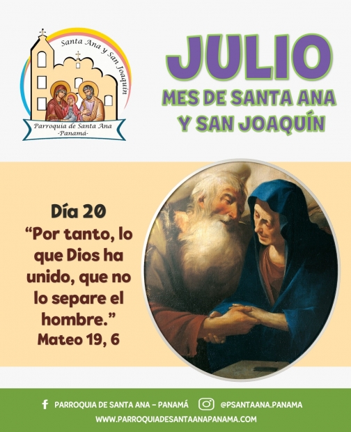 De la mano de  Santa Ana y San Joaqun. Da 20.