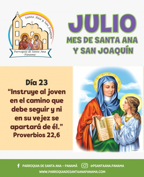 De la mano de  Santa Ana y San Joaqun. Da 23.