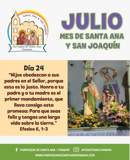 De la mano de  Santa Ana y San Joaqun. Da 24.