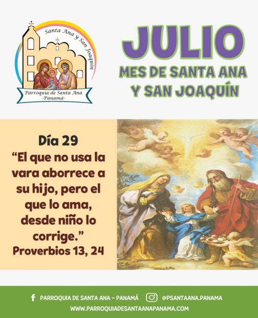 De la mano de  Santa Ana y San Joaqun. Da 29.