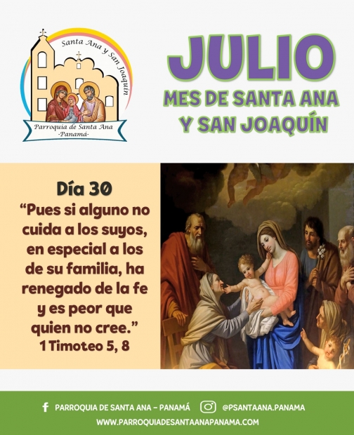 De la mano de  Santa Ana y San Joaqun. Da 30.
