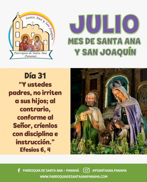 De la mano de  Santa Ana y San Joaqun. Da 31.