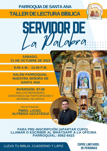 Taller de Lectura B�blica: Servidor de la Palabra. 