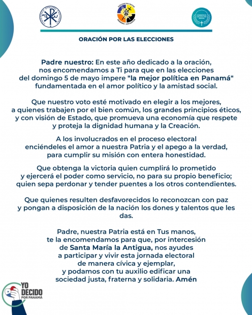 ORACIN POR LAS ELECCIONES GENERALES EN PANAM