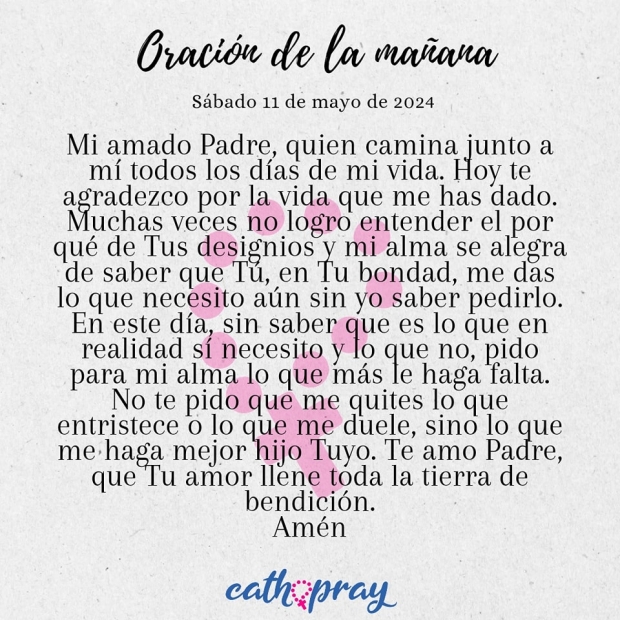 Ense�anzas pr�cticas. S�bado de la sexta semana de Pascua.