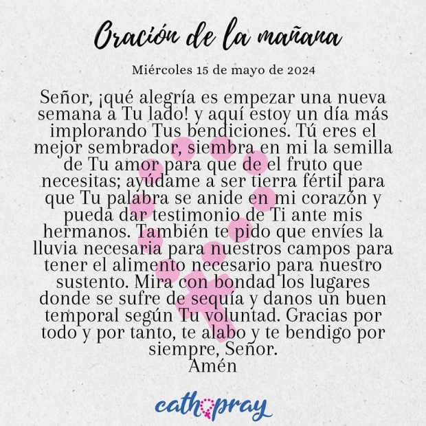 Ense�anzas pr�cticas. Mi�rcoles de la s�ptima semana de Pascua. San Isidro Labrador.