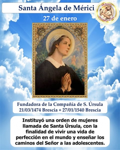 Santa ngela de Merici: Testimonio de Esperanza y Servicio en la Obra Redentora de Cristo