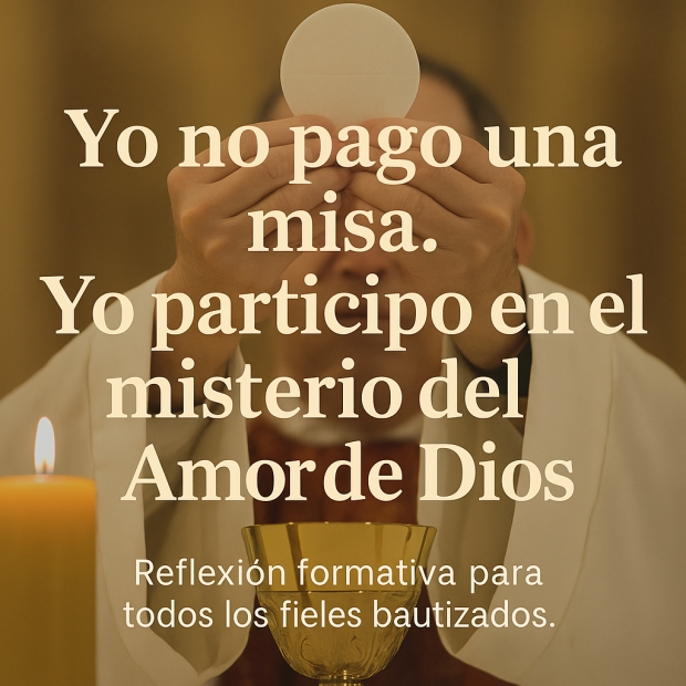 Yo no pago una misa. Yo participo en el misterio del Amor de Dios.
