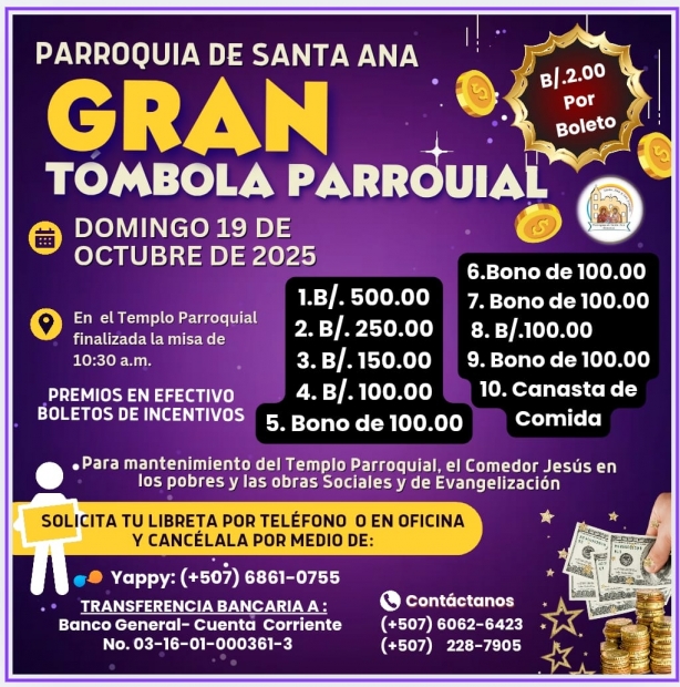 Participa en nuestra Tmbola Parroquial!
