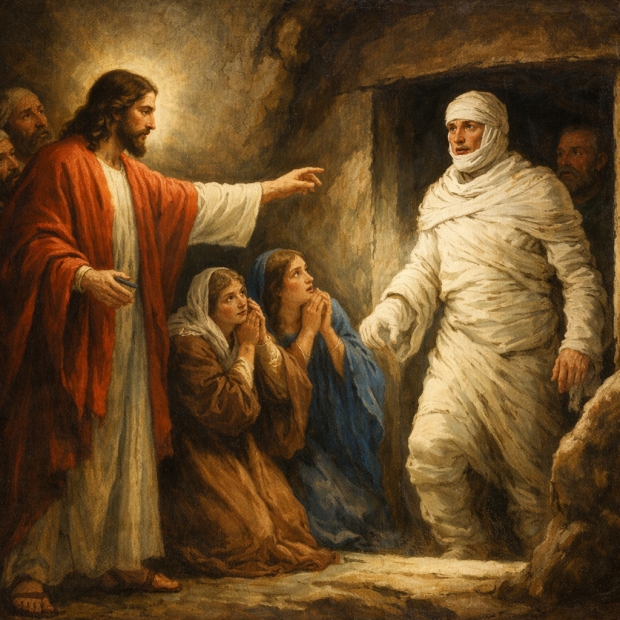 D�a 32 V Domingo de Cuaresma (Ciclo A)  Evangelio seg�n san Juan 11, 1-45 �Yo soy la resurrecci�n y la vida�