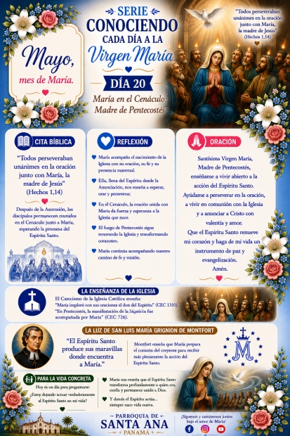 D�a 20: Mar�a en el Cen�culo: Madre de Pentecost�s