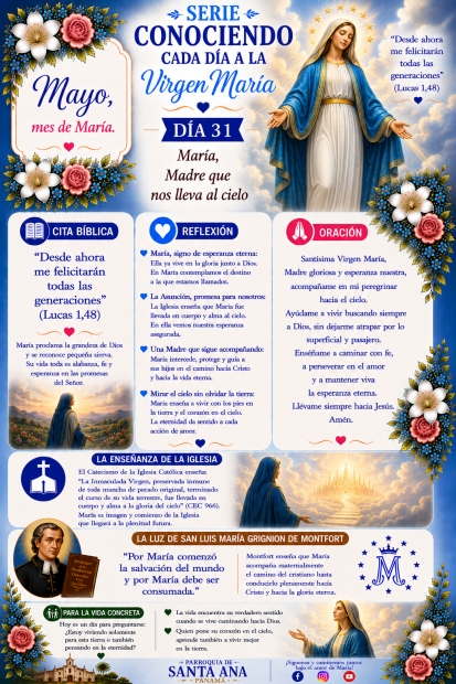 D�a 31: Mar�a, Madre que nos lleva al cielo