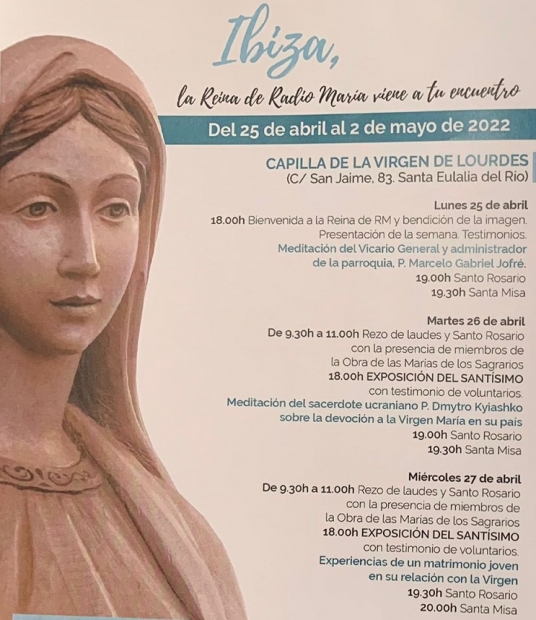 Visita de la imagen de la virgen en Santa Eulària