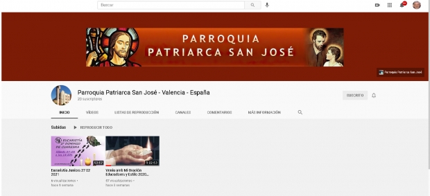 Canal Youtube de la Parroquia Patriarca San Jos�