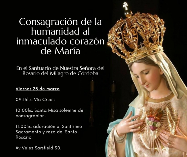 Consagracin de la humanidad al Inmaculado Corazn de Mara