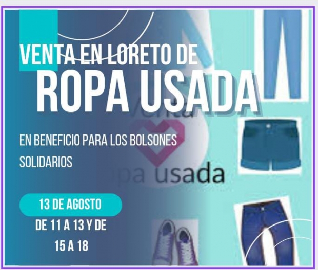 Feria de ropa usada el sbado 13 de agosto