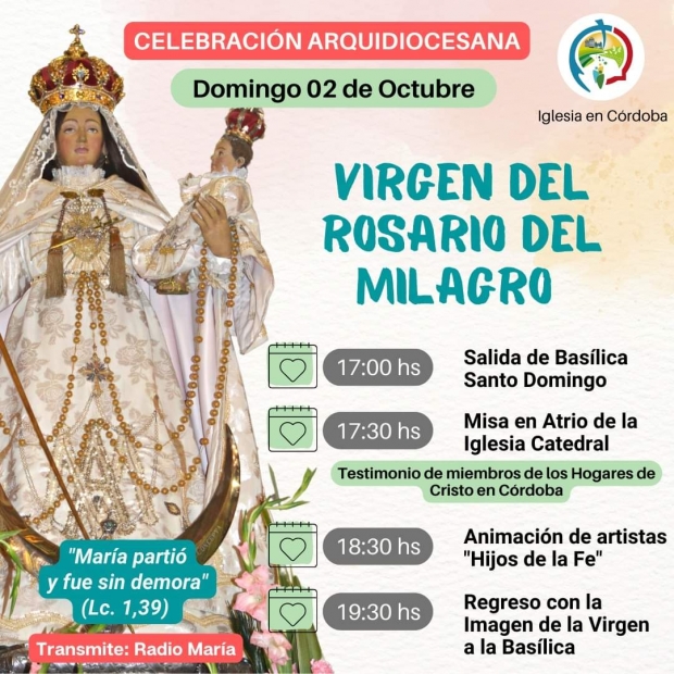 Celebracin arquidiocesana Virgen del Rosario del Milagro